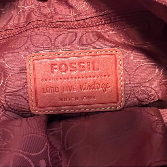 Fossil Red Leather baguette bag - Picture 12 of 13